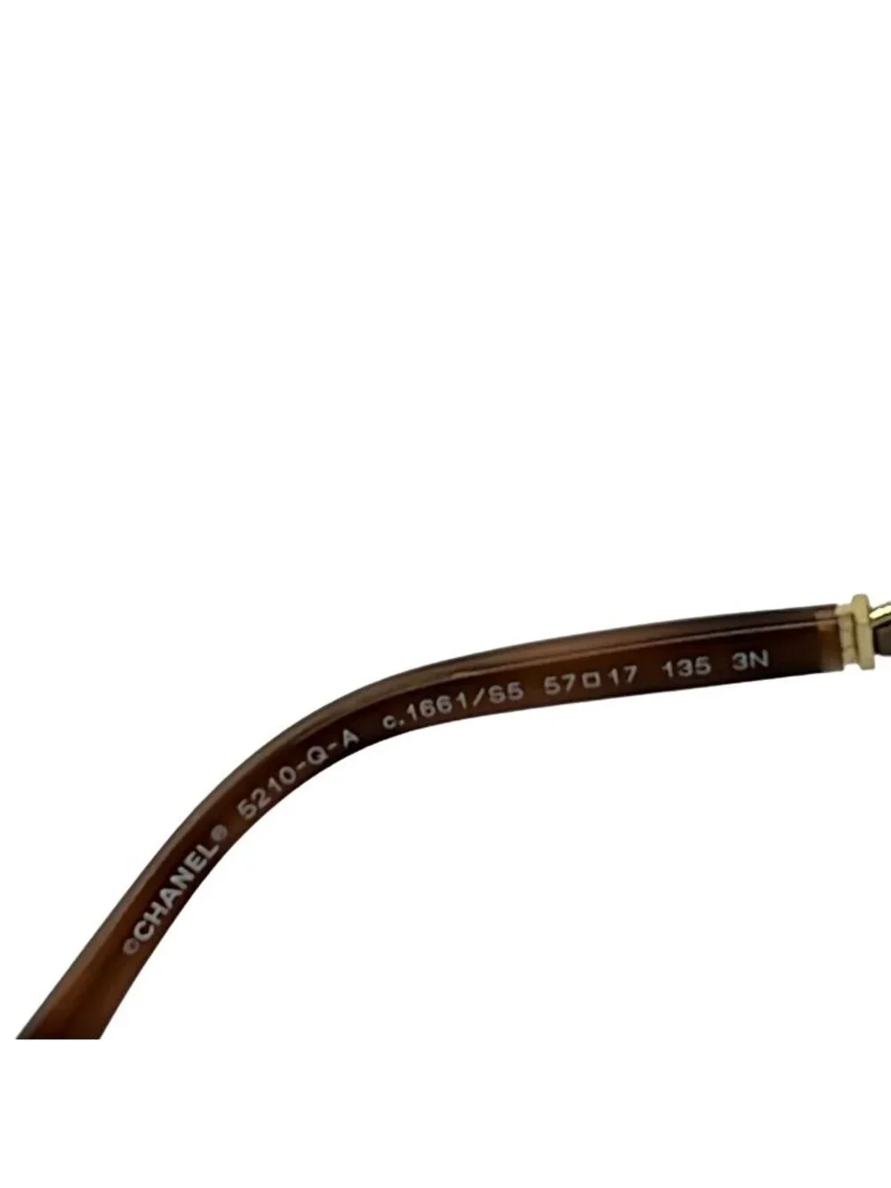 Chanel Sunglasses Dark Brown Gold Chain Eyewear